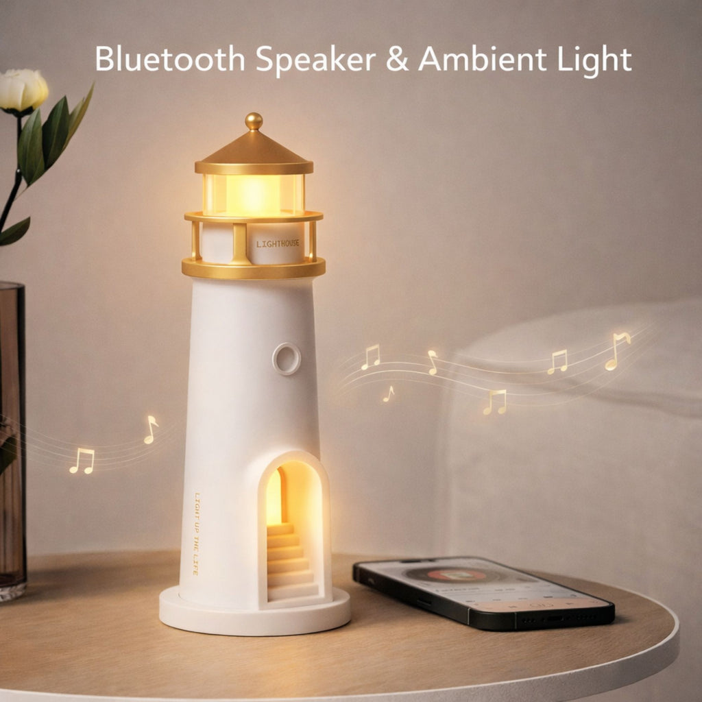Barn nattlampa med bluetooth högtalare och varm ambient belysning som skapar en lugn och mysig atmosfär i barnrum