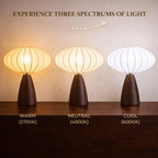 Bordslampa med tre ljuslägen – varm (2700K), neutral (4000K) och kall (6000K) – dimbar LED-belysning för alla miljöer