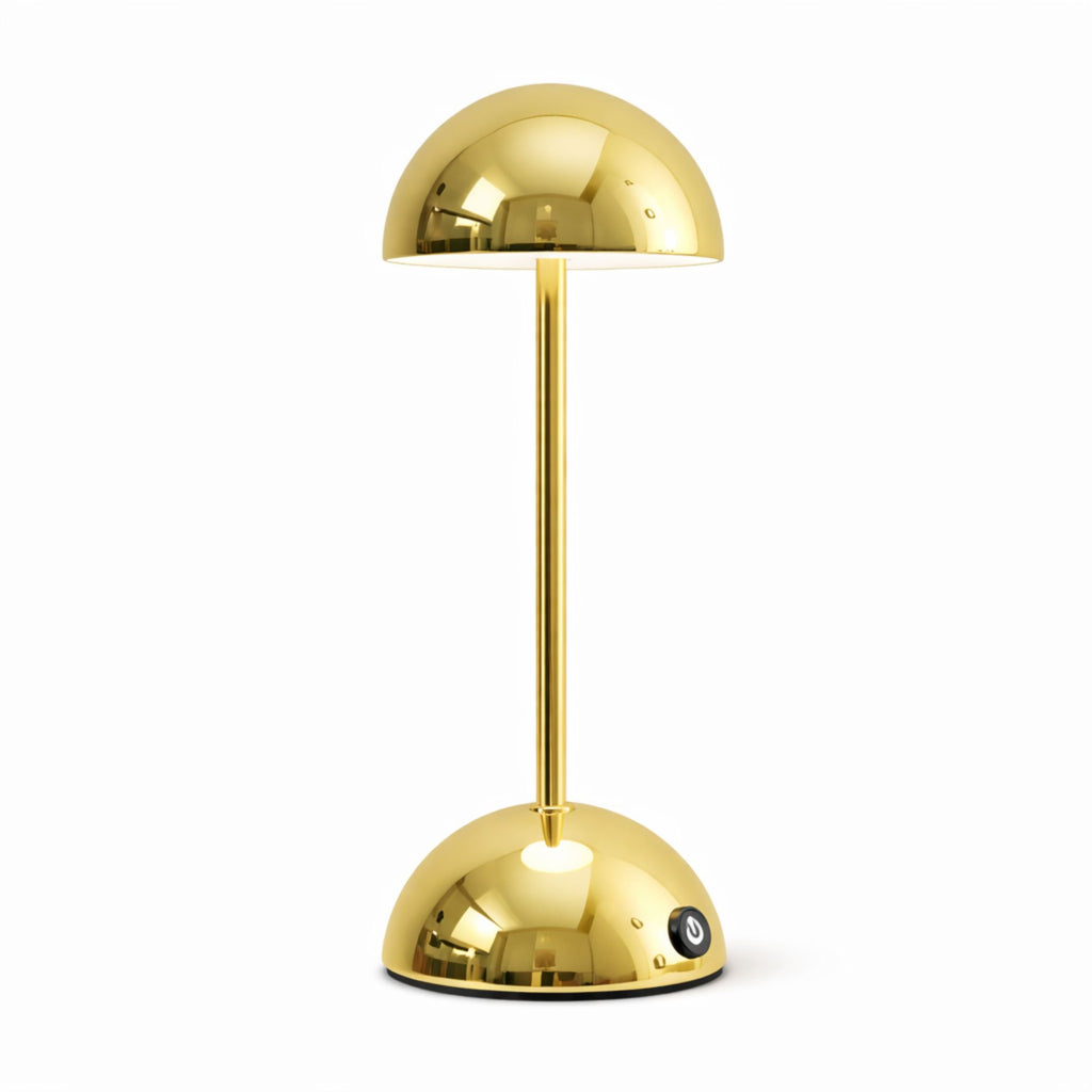 Modern guld bordslampa i svampdesign LED dimbar uppladdningsbar stilren lampa