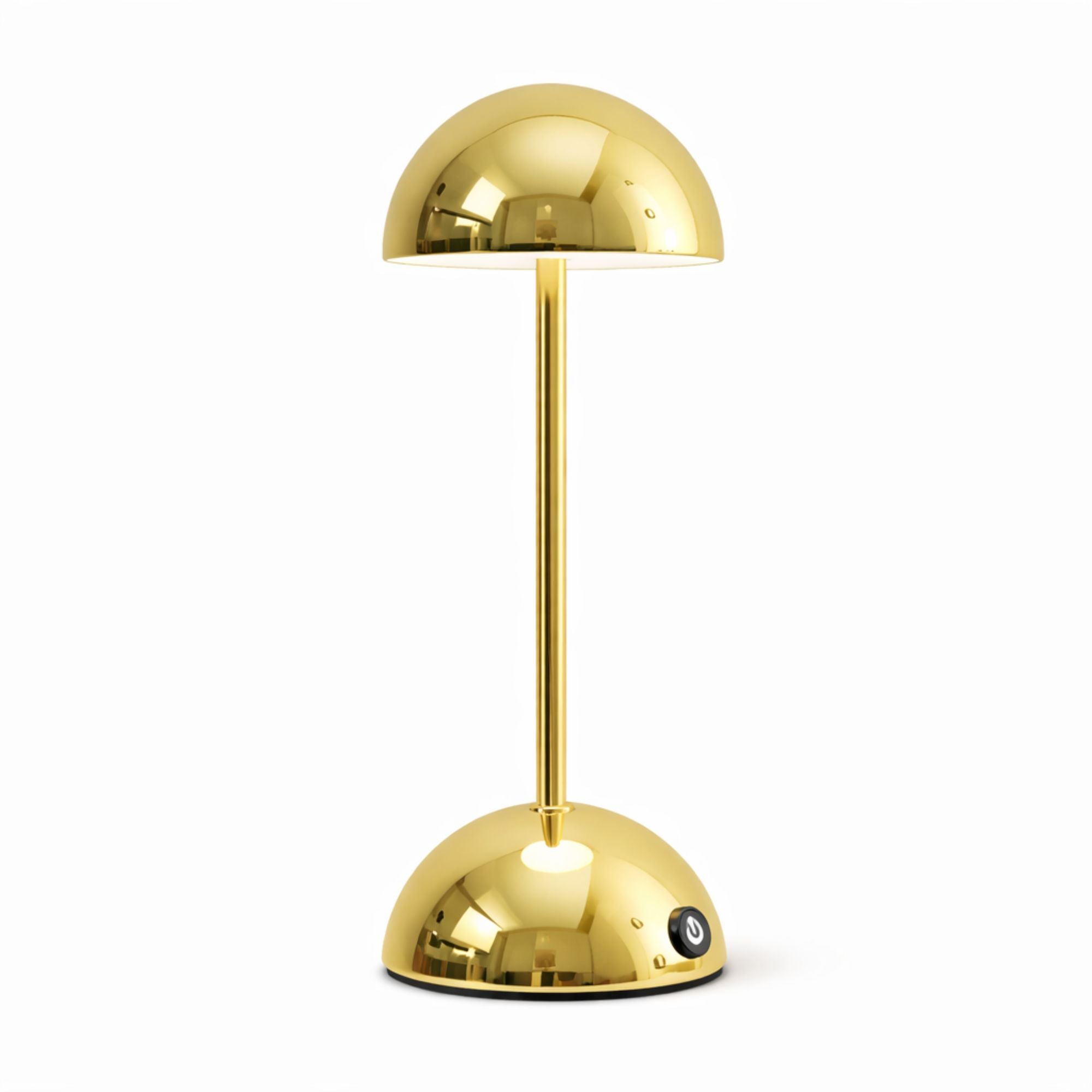Modern guld bordslampa i svampdesign LED dimbar uppladdningsbar stilren lampa