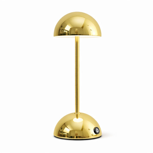 Modern guld bordslampa i svampdesign LED dimbar uppladdningsbar stilren lampa