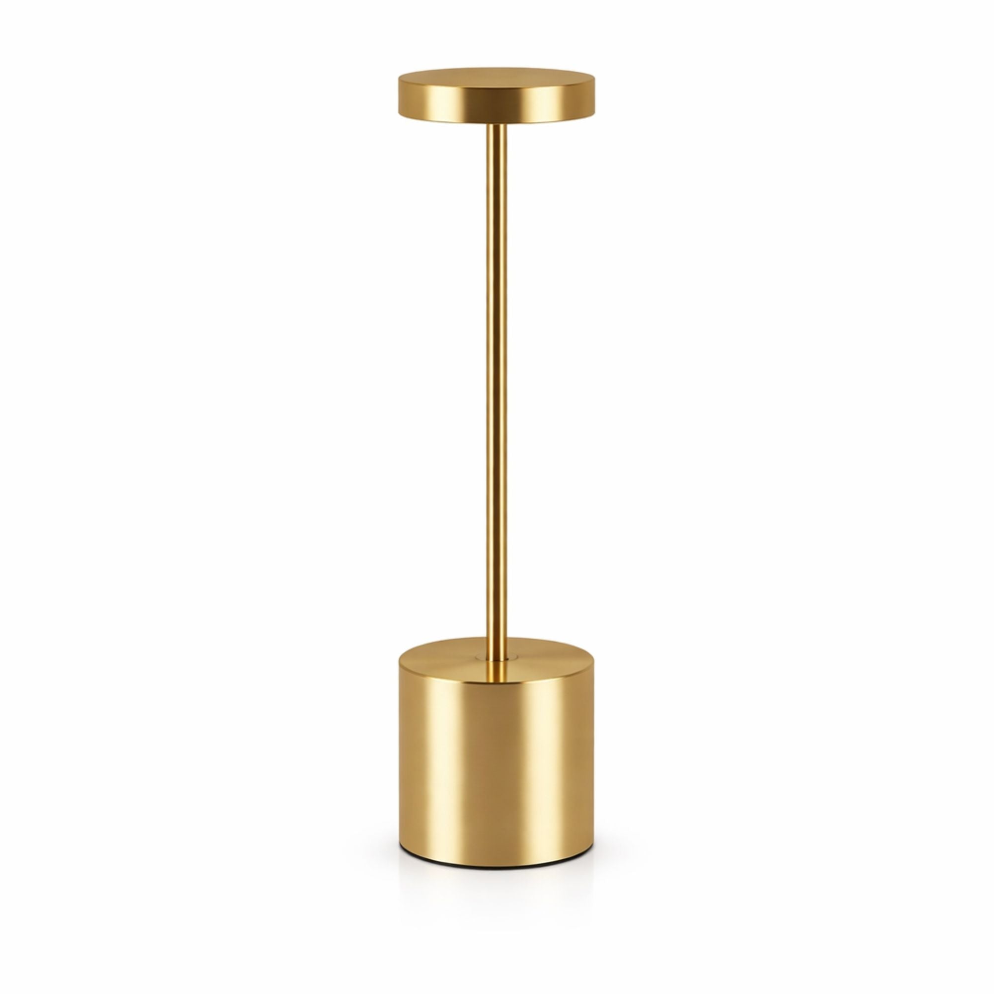 Bordslampa LED i guld metall med dimbar touchkontroll och uppladdningsbart batteri