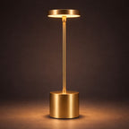 Bordslampa LED i guld metall med dimbar touchkontroll och uppladdningsbart batteri