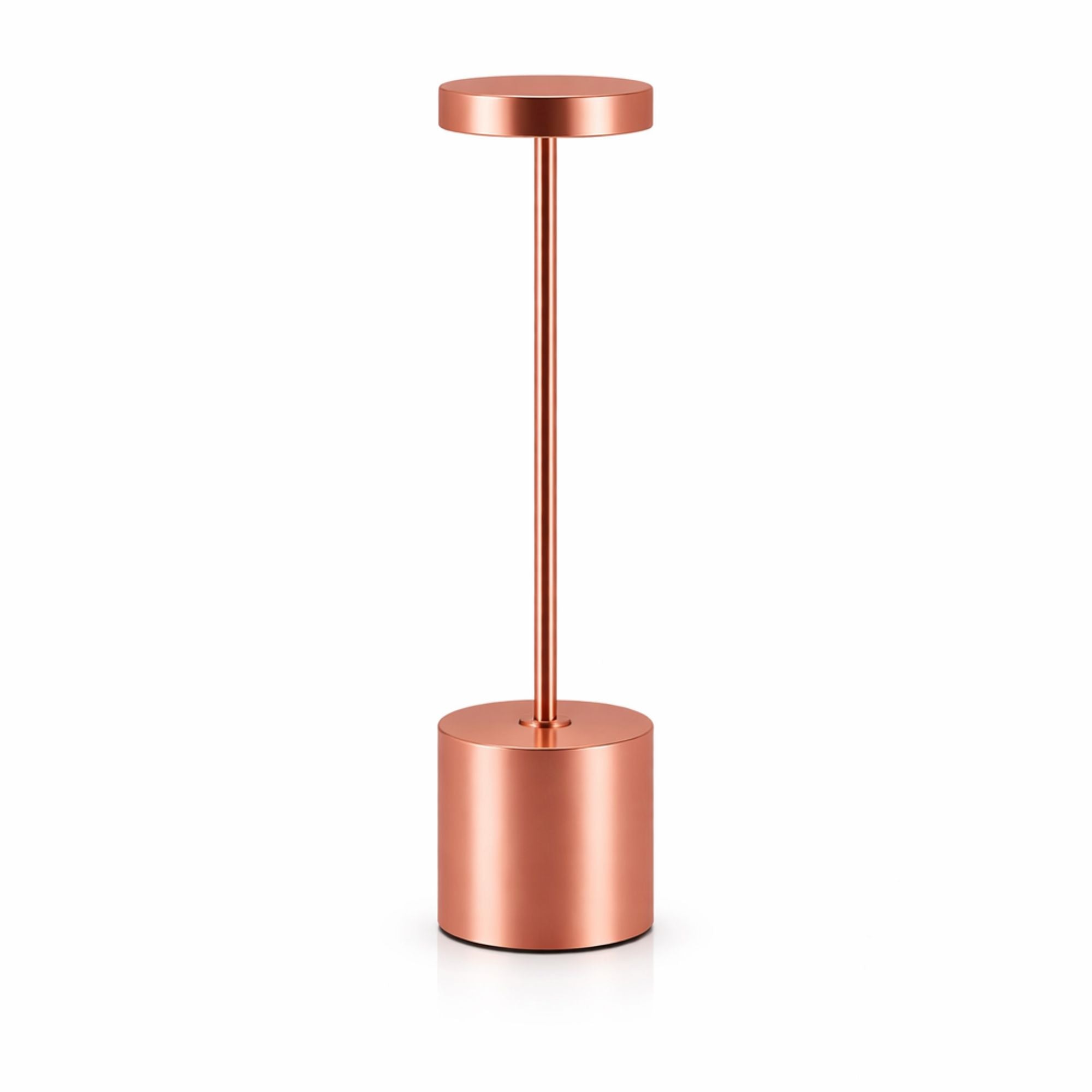 Bordslampa LED i rose metall med dimbar touchkontroll och uppladdningsbart batteri
