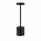 Bordslampa LED i svart metall med dimbar touchkontroll och uppladdningsbart batteri
