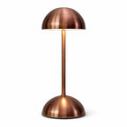 Modern roséguld bordslampa i svampdesign LED dimbar uppladdningsbar stilren lampa