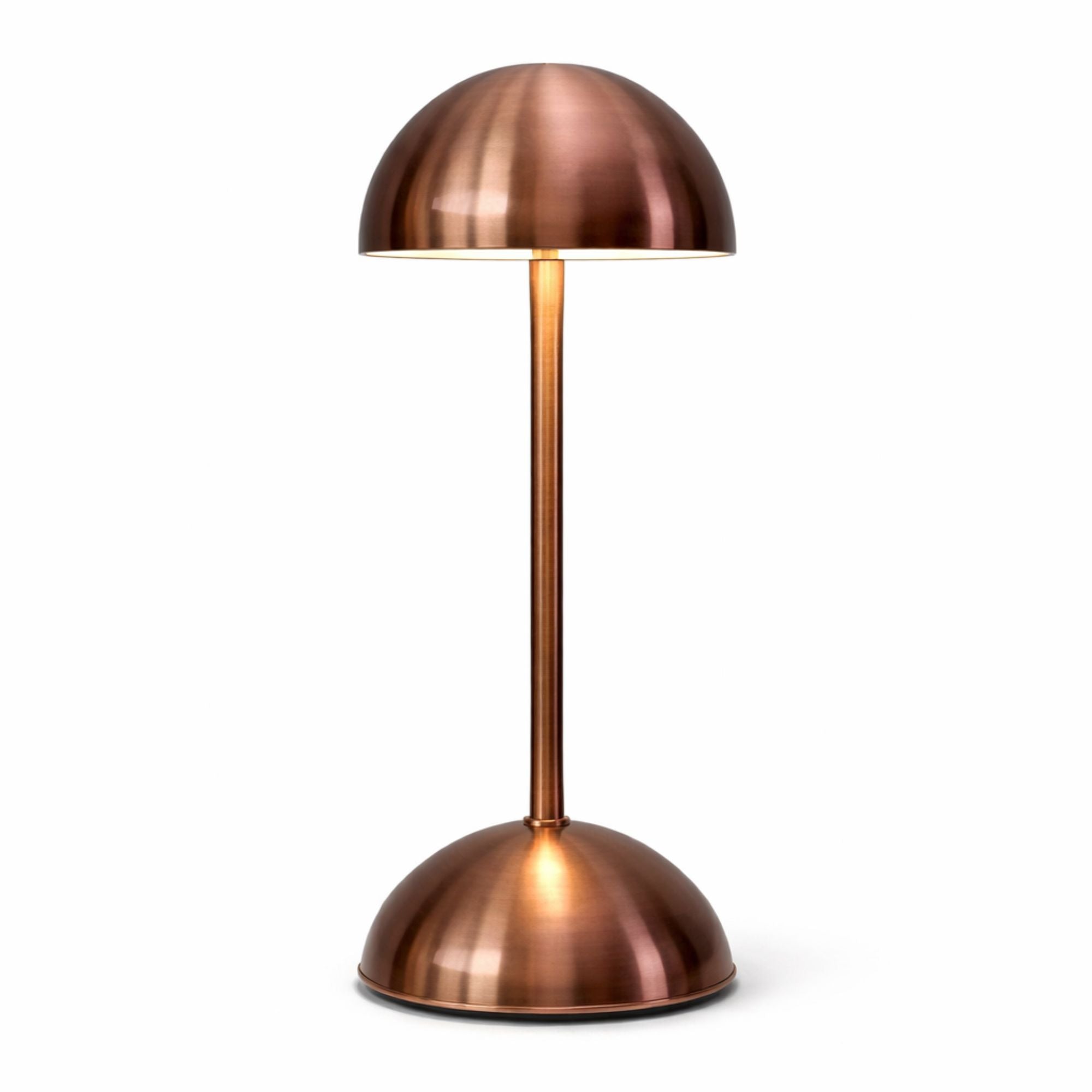 Modern roséguld bordslampa i svampdesign LED dimbar uppladdningsbar stilren lampa