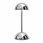 Modern silver bordslampa i svampdesign LED dimbar uppladdningsbar stilren lampa