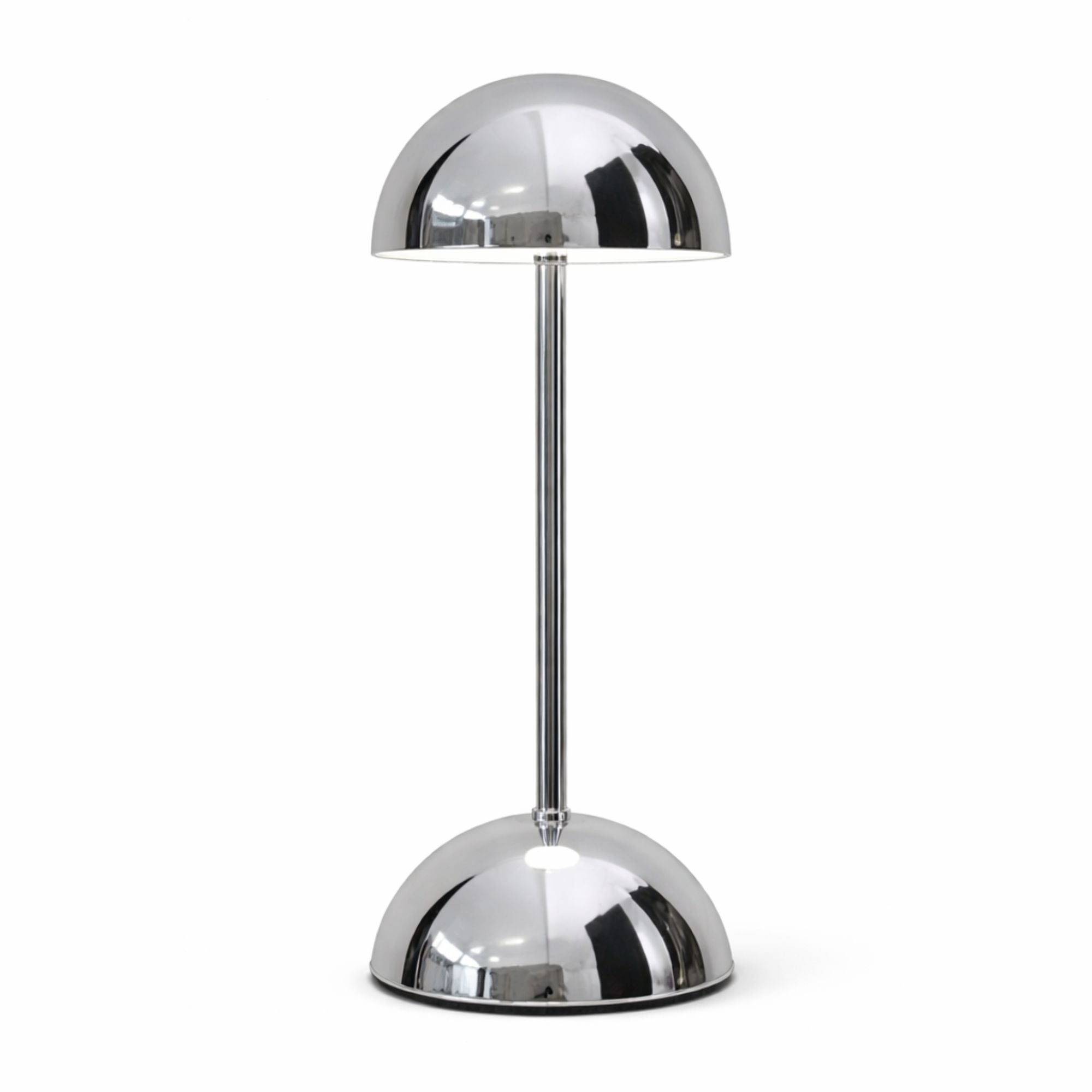 Modern silver bordslampa i svampdesign LED dimbar uppladdningsbar stilren lampa