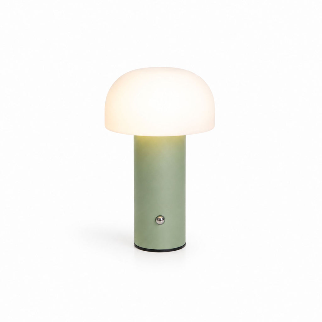 Gron bordslampa svamplampa LED i modern design med mjukt ljus