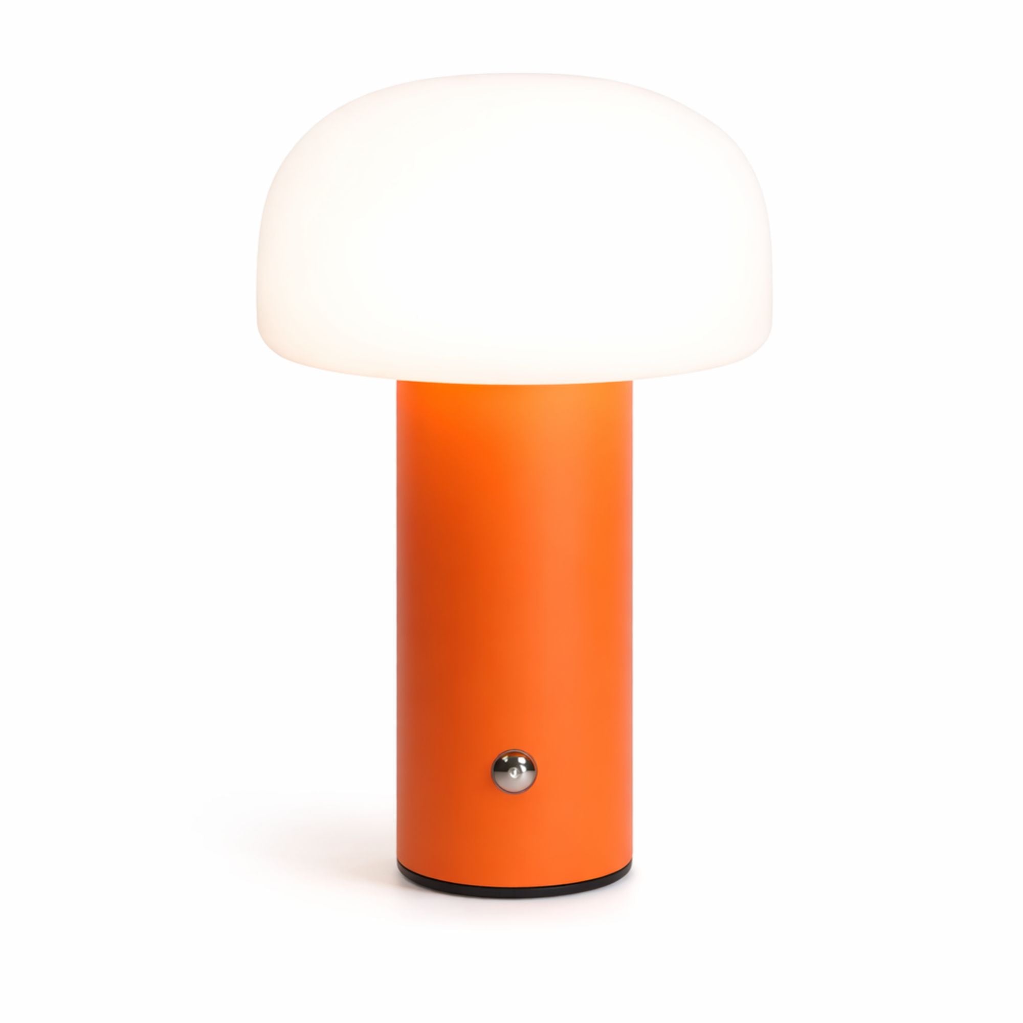 Orange bordslampa svamplampa LED i modern design med mjukt ljus