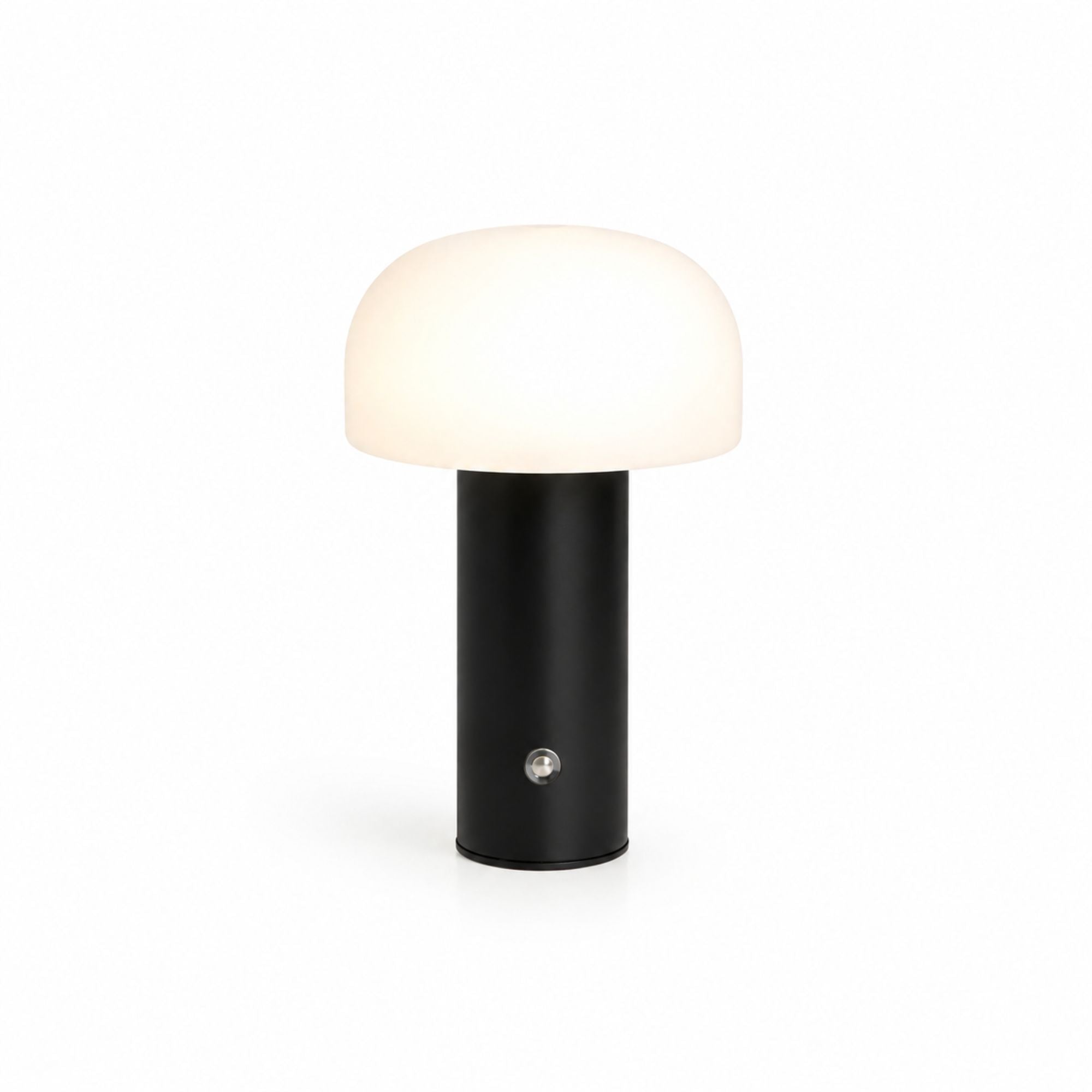 Svart bordslampa svamplampa LED i modern design med mjukt ljus