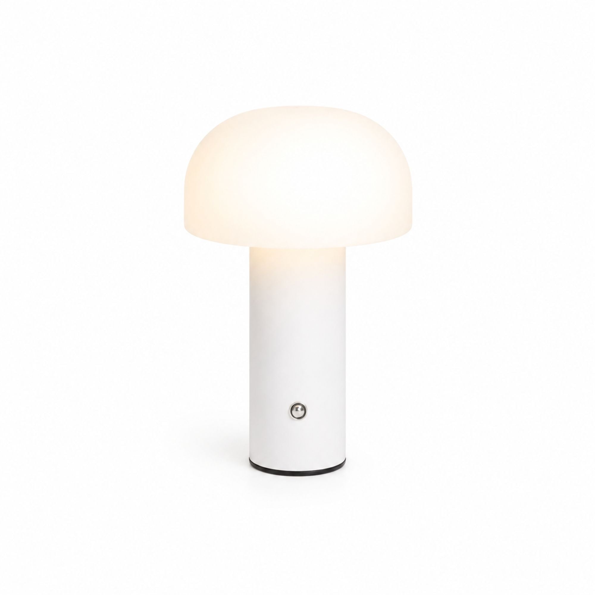 Vit bordslampa svamplampa LED i modern design med mjukt ljus