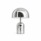 Silver portabel svamplampa LED bordslampa med uppladdningsbar funktion och modern minimalistisk design