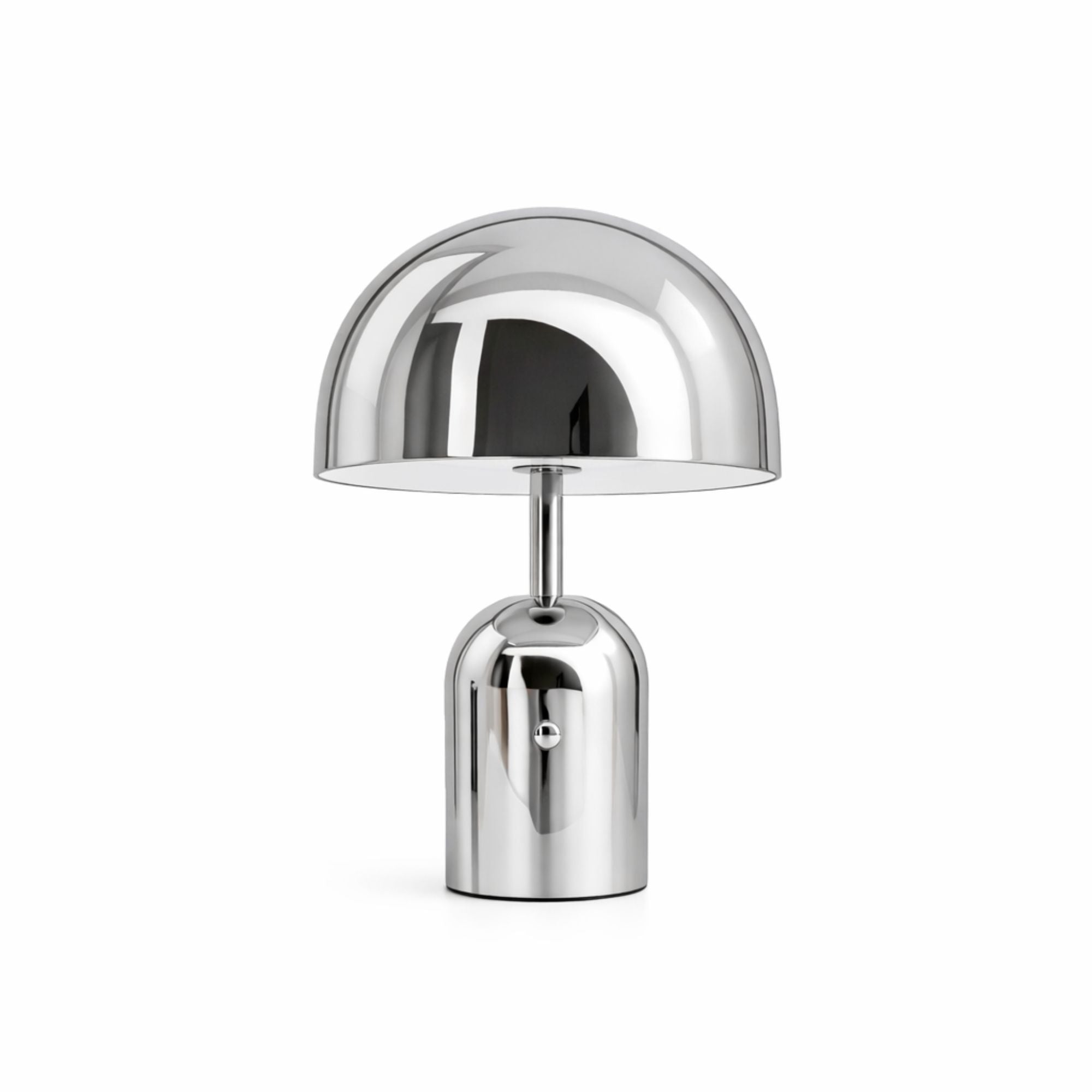 Silver portabel svamplampa LED bordslampa med uppladdningsbar funktion och modern minimalistisk design