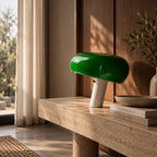 Bordslampa i marmor – grön designlampa | SNOOBI