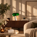 Bordslampa i marmor – grön designlampa | SNOOBI