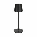 Svart LED bordslampa uppladdningsbar via USB med touchkontroll, steglös dimning och tre ljusfärger (3000K 4500K 6500K)