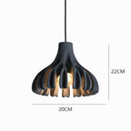 Modern grå pendellampa med tydliga mått som visar storlek och dimensioner för enkel planering.