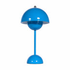 Blå portabel Flowerbud bordslampa med uppladdningsbart batteri och LED-belysning