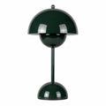 Grön portabel Flowerbud bordslampa med uppladdningsbart batteri och LED-belysning