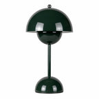 Grön portabel Flowerbud bordslampa med uppladdningsbart batteri och LED-belysning
