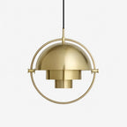 Modern taklampa DuoLite i guld med glas, 28 cm pendellampa för skandinaviska hem.