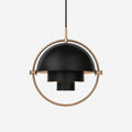 Modern taklampa DuoLite i svart med glas, 28 cm pendellampa för skandinaviska hem.