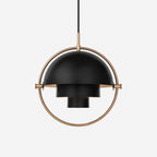 Modern taklampa DuoLite i svart med glas, 28 cm pendellampa för skandinaviska hem.