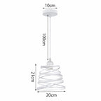 Taklampa vit modern pendellampa med mått 20 cm x 21 cm och 100 cm kabel.