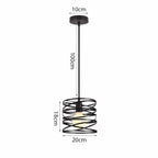 Taklampa svart modern pendellampa i metall med diameter 20 cm och 100 cm kabel.