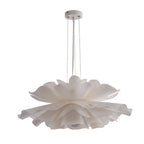 Taklampa vit modern design blomformad pendellampa för vardagsrum och matsal.